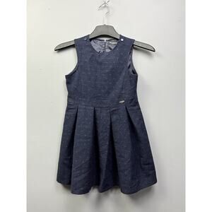 Monoblack Dress girls size‎ 9 Sleeveless Jumper Blue Red Lined Layering
